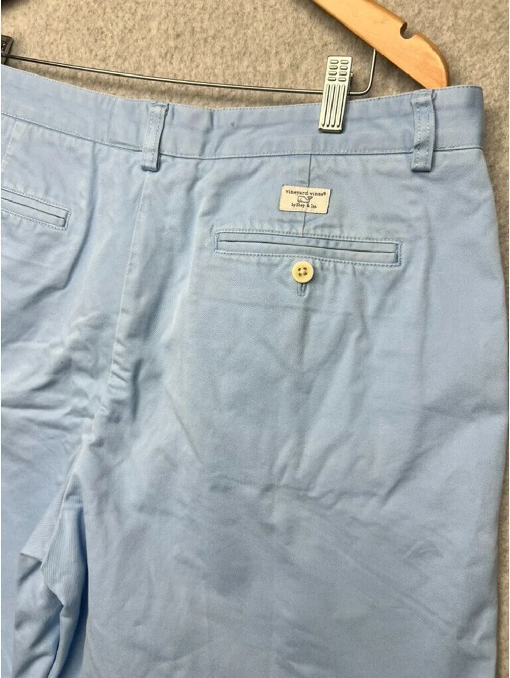 Vineyard Vines Breaker Shorts Mens 36 Light Blue Chino Preppy Coastal Old Money